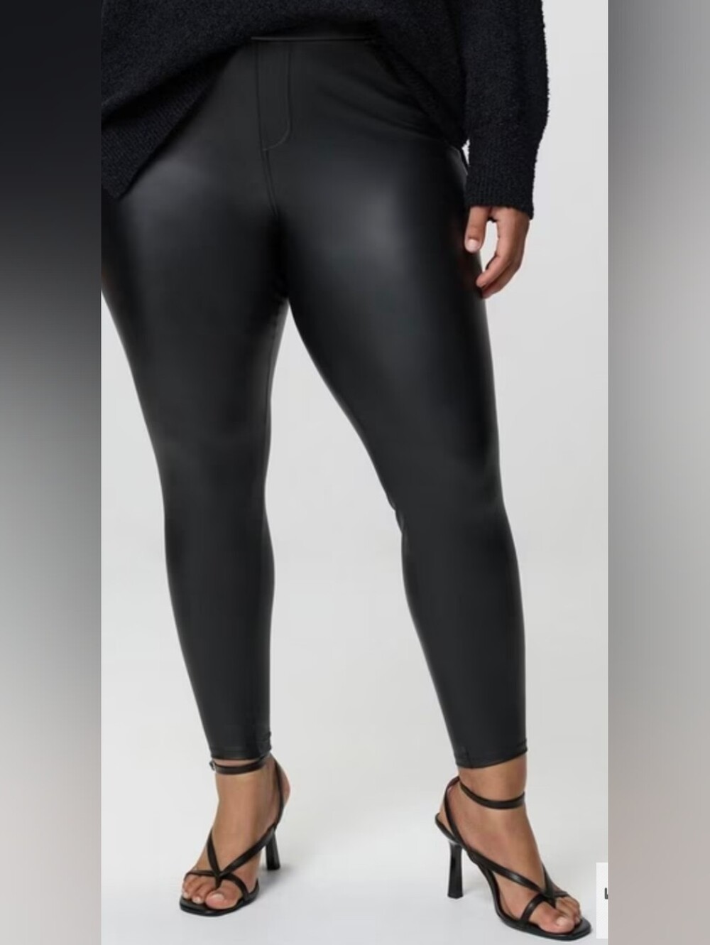 Torrid Black Faux Leather Leggings Size 2 NWT
